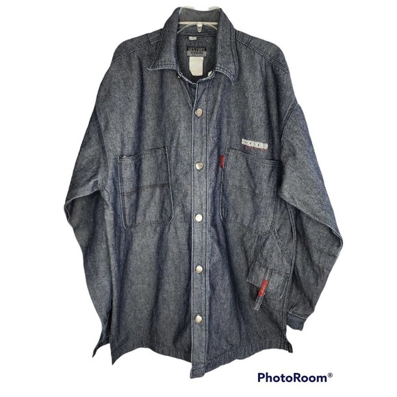 History Iceberg Denim Jean Trucker Jacket Italy Size XL - Picture 1 of 10
